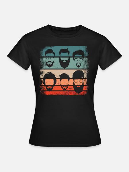 Bart Fakten, Bärtige Männer, Bart, - Frauen T-Shirt - Schwarz