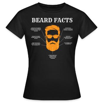 Bart Fakten, Bart, Bärte - Frauen T-Shirt - Schwarz - Vorne - AI Model Female 172 dark (172cm)