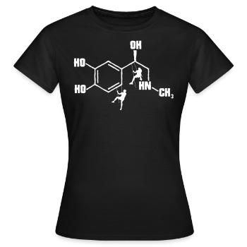 Klettern Adrenalin, Kletterer, Klettern - Frauen T-Shirt - Schwarz - Vorne - AI Model Female 172 dark (172cm)