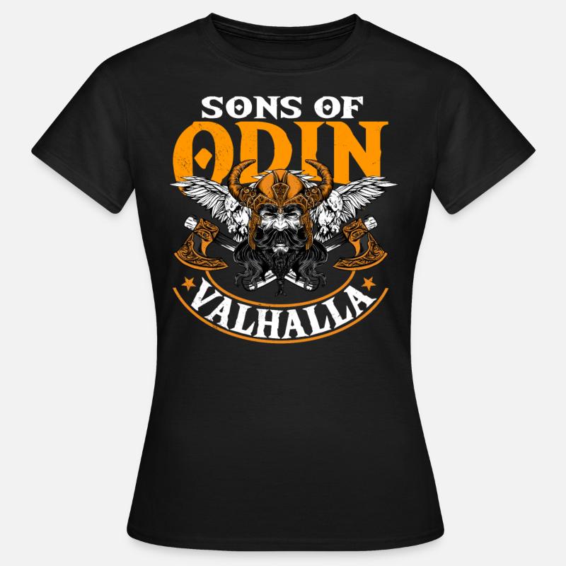 Sons Odin, Valhalla, Vikings, Vikings - Women's T-Shirt - black