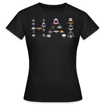 Shark, sharks, shark species as shark - Women's T-Shirt - black - Front - AI Model Female 172 dark (172cm)