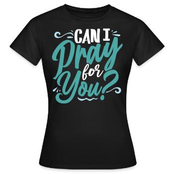 Verse biblique, Dieu chrétien, prière - T-shirt Femme - noir - Devant - AI Model Female 172 dark (172cm)