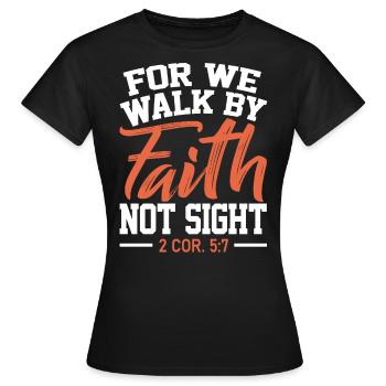 Verse biblique, Dieu chrétien, prière - T-shirt Femme - noir - Devant - AI Model Female 172 dark (172cm)