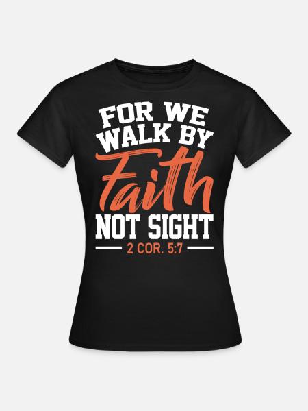 Bibelvers, Christlicher Gott, Gebetspsalm - Dame-T-shirt - sort