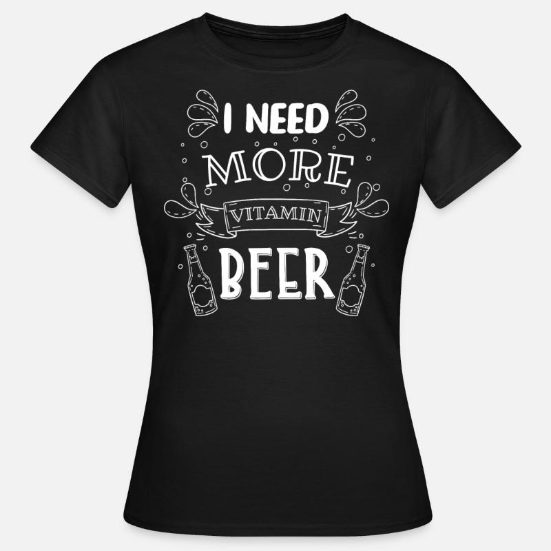 Beergetierender Bier, Bier Trinken - Frauen T-Shirt - Schwarz