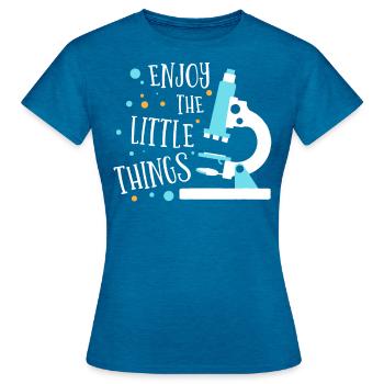 Biologists Biology Genetics Researcher Student - Women's T-Shirt - antique blue sapphire heather - Front - AI Model Female 172 dark (172cm)