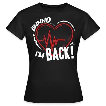 Heart attack survivor - Women's T-Shirt - black - Front - AI Model Female 172 dark (172cm)