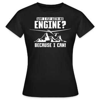 Planeurs, planeurs, planeurs, planeurs - T-shirt Femme - noir - Devant - AI Model Female 172 dark (172cm)