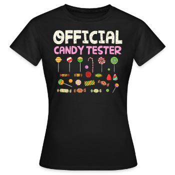 Testeur officiel de bonbons, bonbons - T-shirt Femme - noir - Devant - AI Model Female 172 dark (172cm)