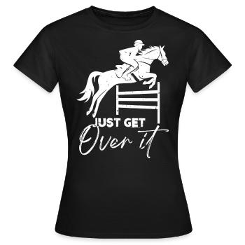 Cheval, chevaux, filles et chevaux - T-shirt Femme - noir - Devant - AI Model Female 172 dark (172cm)