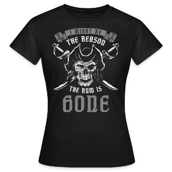 Amateur de rhum, rhum, pirate buveur de rhum - T-shirt Femme - noir - Devant - AI Model Female 172 dark (172cm)
