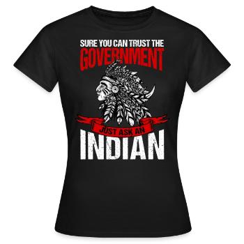 Faites confiance au gouvernement - T-shirt Femme - noir - Devant - AI Model Female 172 dark (172cm)