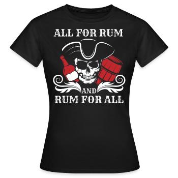 Buveur de rhum, tout pour le rhum et rhum pour tous - T-shirt Femme - noir - Devant - AI Model Female 172 dark (172cm)