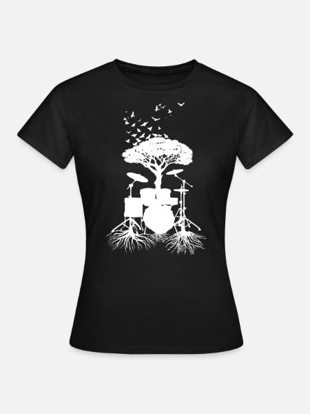 Racines du batteur, pilons - T-shirt Femme - noir