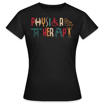 Physiothérapie - T-shirt Femme - noir - Devant - AI Model Female 172 dark (172cm)