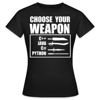Python-Programmierung, Programmierer, Coder - Frauen T-Shirt - Schwarz - Vorne - AI Model Female 172 dark (172cm)