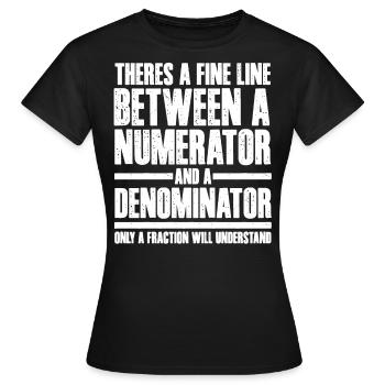 Mathématiciens, Mathématiques, Mathématiques - T-shirt Femme - noir - Devant - AI Model Female 172 dark (172cm)