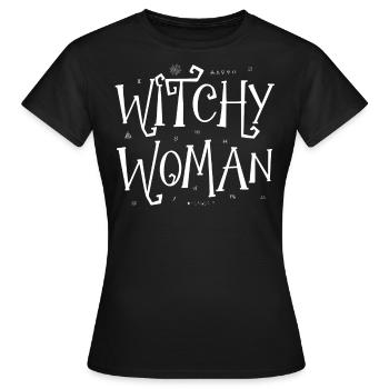 Femme sorcière, sorcellerie, Wicca - T-shirt Femme - noir - Devant - AI Model Female 172 dark (172cm)