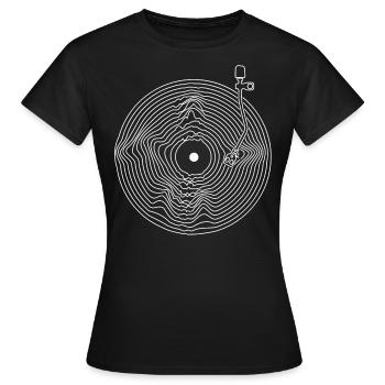 Le vinyle attire un disque de musique audiophile - T-shirt Femme - noir - Devant - AI Model Female 172 dark (172cm)