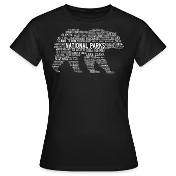 U.S. National Parks, Bear National Park - Women's T-Shirt - black - Front - AI Model Female 172 dark (172cm)