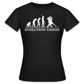 Evolution of Tango, Tango Dancer - Women's T-Shirt - black - Front - AI Model Female 172 dark (172cm)