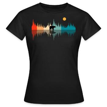Ondes sonores nature, audiophiles - T-shirt Femme - noir - Devant - AI Model Female 172 dark (172cm)