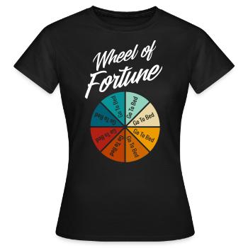 Wheel of Fortune, Go to Bed - Women's T-Shirt - black - Front - AI Model Female 172 dark (172cm)