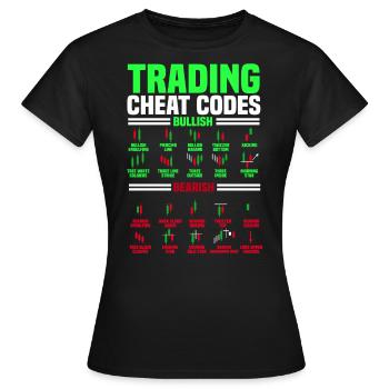 Handel, Händler, Börse, Krypto - Frauen T-Shirt - Schwarz - Vorne - AI Model Female 172 dark (172cm)