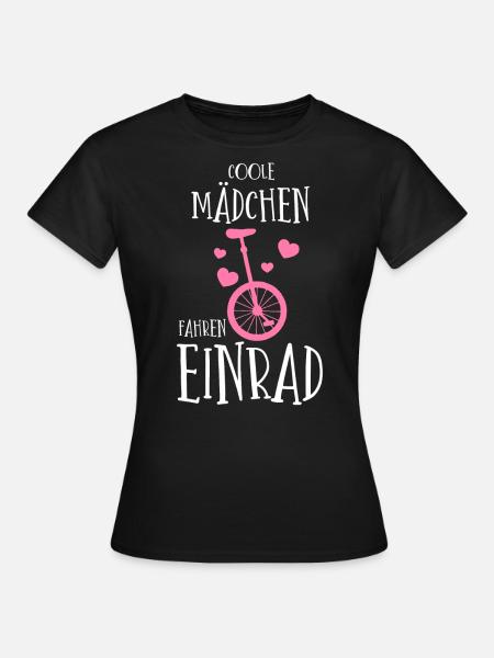 Coole Mädchen fahren EInrad - Frauen T-Shirt - Schwarz