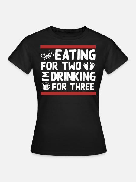 Schwangerschaftsankündigung - Frauen T-Shirt - Schwarz