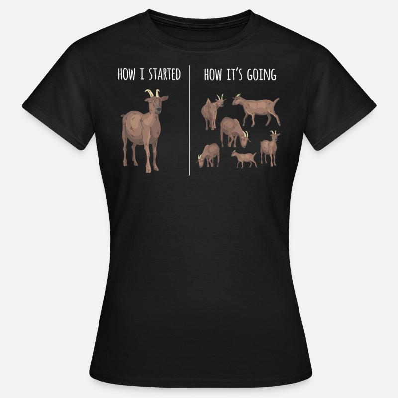 Goat, goats, goat lovers - Women's T-Shirt - black