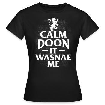 Beruhigte Es, Essna, Schottisch, Schottisch - Frauen T-Shirt - Schwarz - Vorne - AI Model Female 172 dark (172cm)
