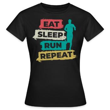 Course, Coureur, Marathonien, Coureur de 10 km - T-shirt Femme - noir - Devant - AI Model Female 172 dark (172cm)