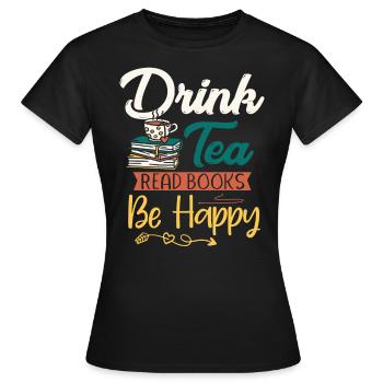 Tea lovers, tea, tea drinkers - Women's T-Shirt - black - Front - AI Model Female 172 dark (172cm)