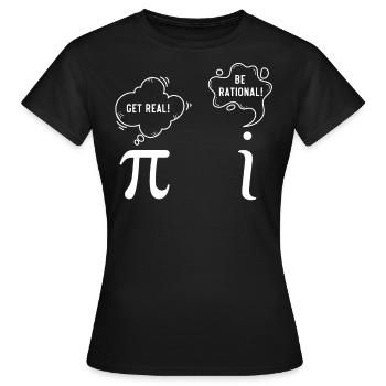 Rationales Mathematisches Nerd -Geschenk - Frauen T-Shirt - Schwarz - Vorne - AI Model Female 172 dark (172cm)