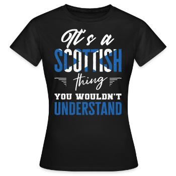 Schottisch, Schottisches Erbe, Schottland - Frauen T-Shirt - Schwarz - Vorne - AI Model Female 172 dark (172cm)