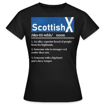 Schottisch, Schottisches Erbe, Schottland - Frauen T-Shirt - Schwarz - Vorne - AI Model Female 172 dark (172cm)