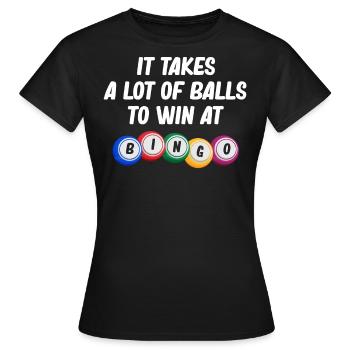 Joueurs de Bingo, Bingo, Boules de Bingo - T-shirt Femme - noir - Devant - AI Model Female 172 dark (172cm)