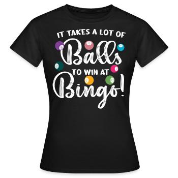 Joueurs de Bingo, Bingo, Boules de Bingo - T-shirt Femme - noir - Devant - AI Model Female 172 dark (172cm)