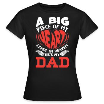 Peace of My Heart Is In Heaven, Papa Mourning - Women's T-Shirt - black - Front - AI Model Female 172 dark (172cm)