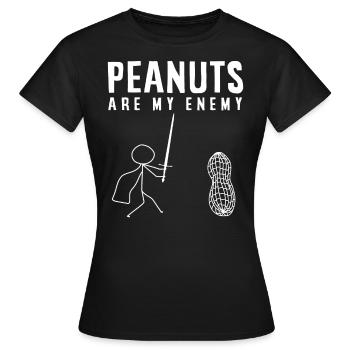 Peanut allergy - Women's T-Shirt - black - Front - AI Model Female 172 dark (172cm)