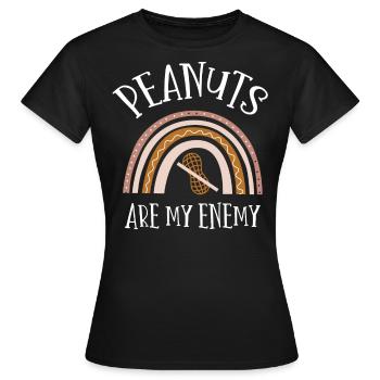 Peanut allergy - Women's T-Shirt - black - Front - AI Model Female 172 dark (172cm)