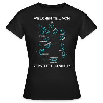 Segeln, Manöver, Segelturn - Frauen T-Shirt - Schwarz - Vorne - AI Model Female 172 dark (172cm)