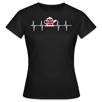 Tea lovers, tea drinkers, tea time - Women's T-Shirt - black - Front - AI Model Female 172 dark (172cm)