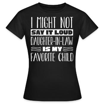 Belle-fille Mon enfant préféré - T-shirt Femme - noir - Devant - AI Model Female 172 dark (172cm)