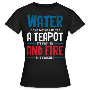 Tea lovers, tea drinkers, tea, tea time - Women's T-Shirt - black - Front - AI Model Female 172 dark (172cm)