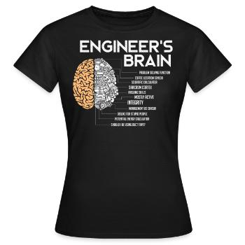 Ingénieurs Cerveau, Ingénieur - T-shirt Femme - noir - Devant - AI Model Female 172 dark (172cm)