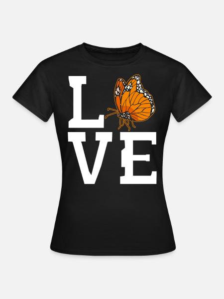 Monarchfalter - Frauen T-Shirt - Schwarz