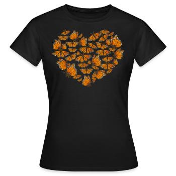 Monarch butterfly - Women's T-Shirt - black - Front - AI Model Female 172 dark (172cm)