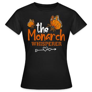 Monarch butterfly - Women's T-Shirt - black - Front - AI Model Female 172 dark (172cm)